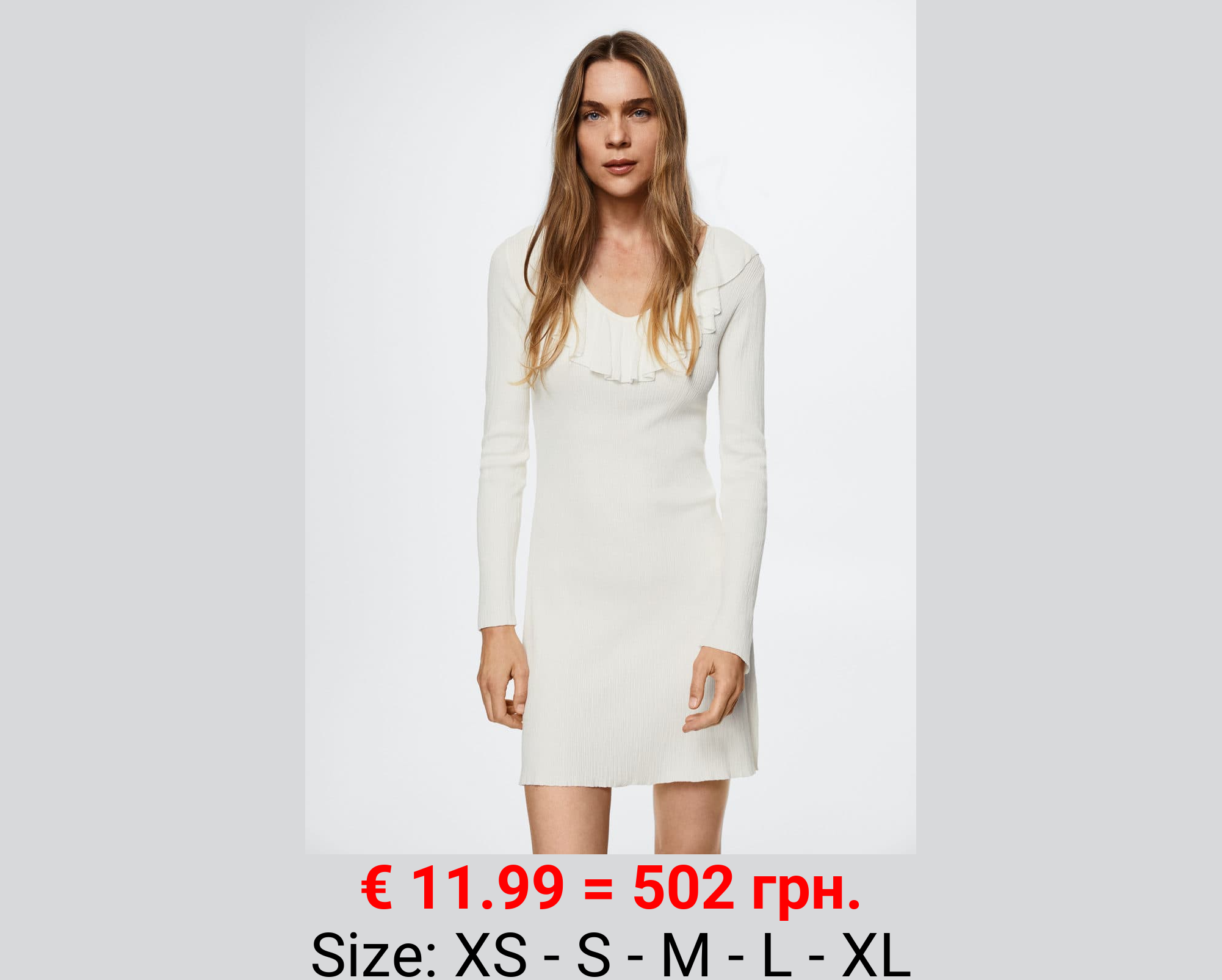 Vestido textura volante
