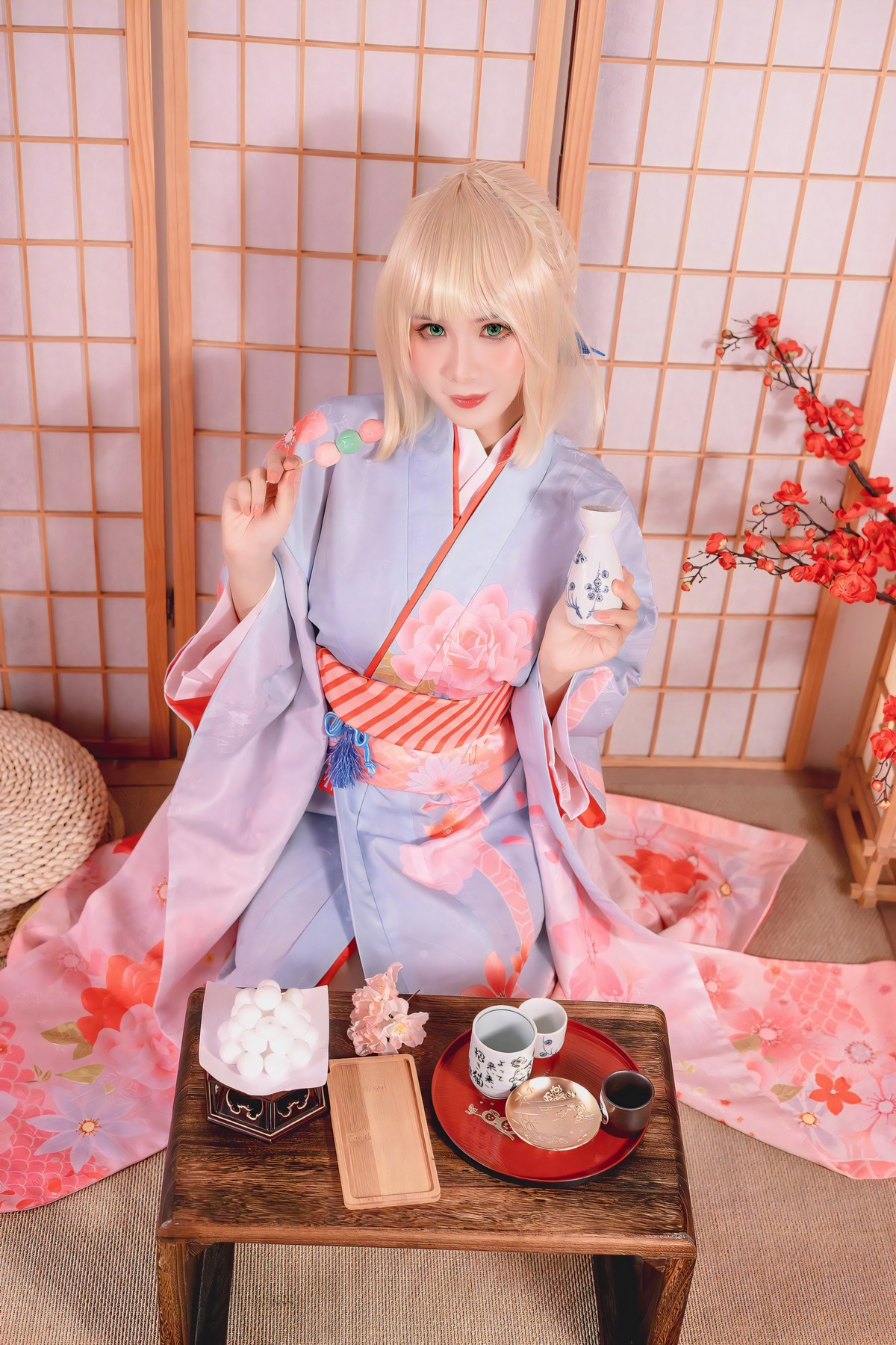 Cosplay Pyonピオン Saber セイバー Kimono 3
