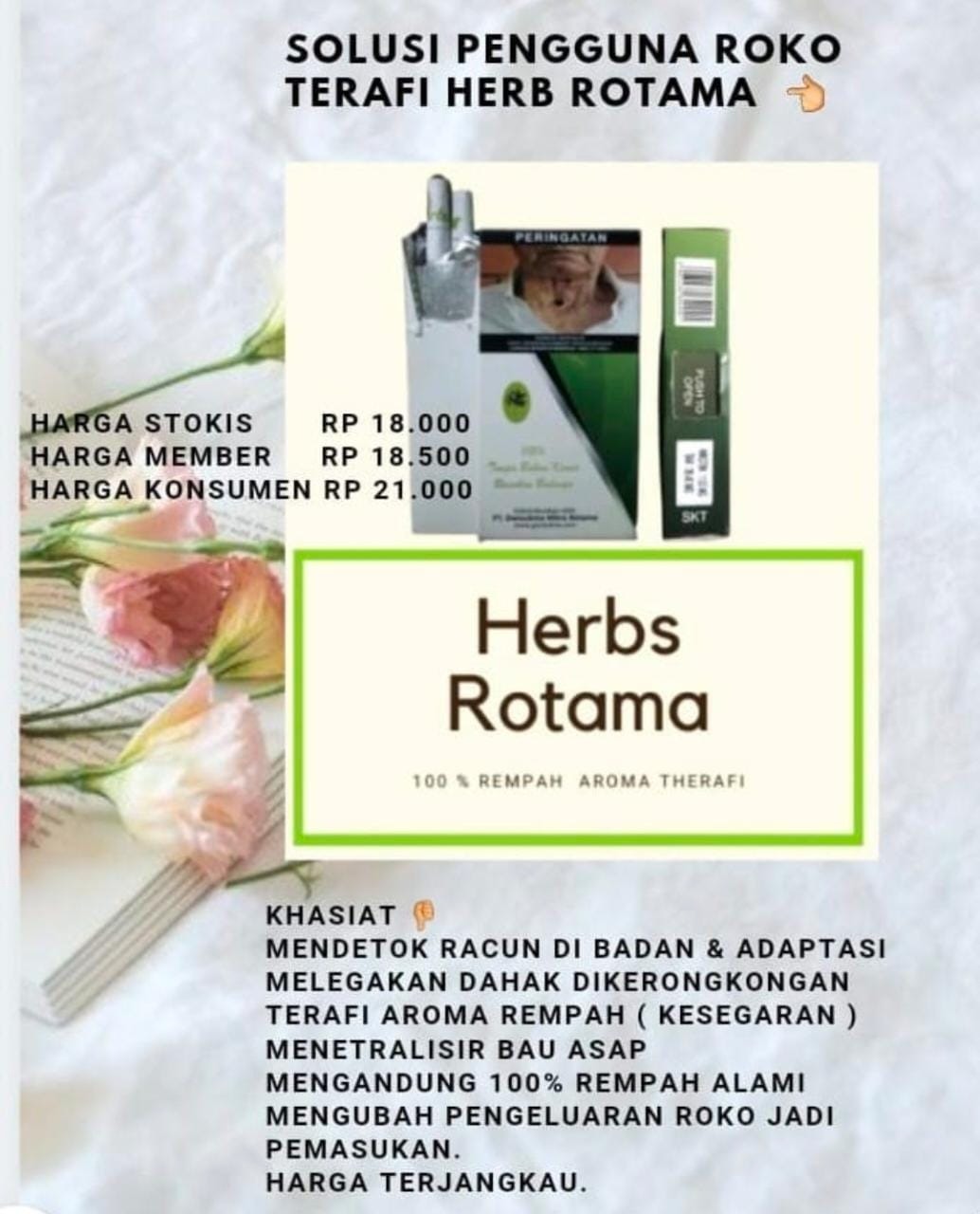 Rokok Herbal Mitra Rotama