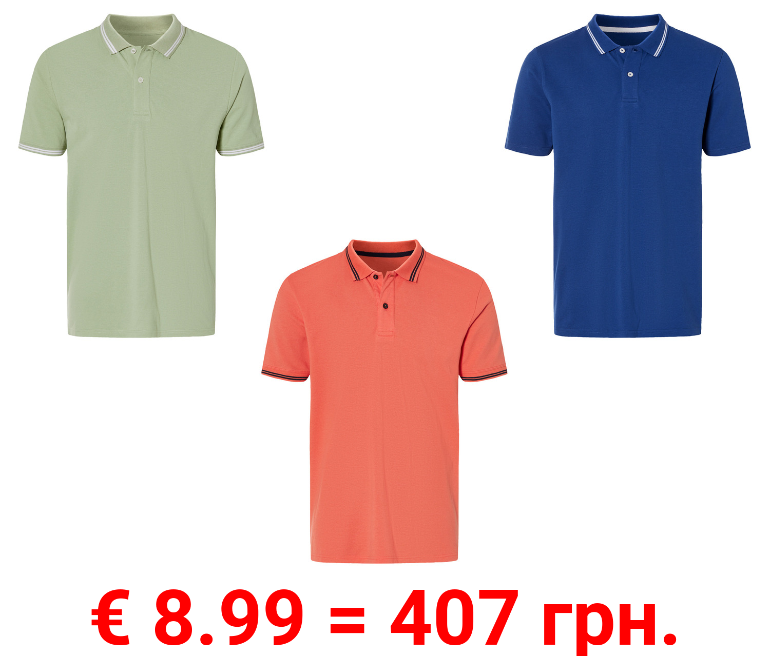 LIVERGY® Herren Poloshirt aus reiner Baumwolle
