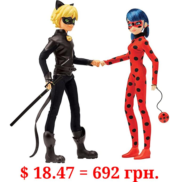 Miraculous Ladybug Mission Accomplished Ladybug & Cat Noir 2-Pack Dolls by Playmates Toys