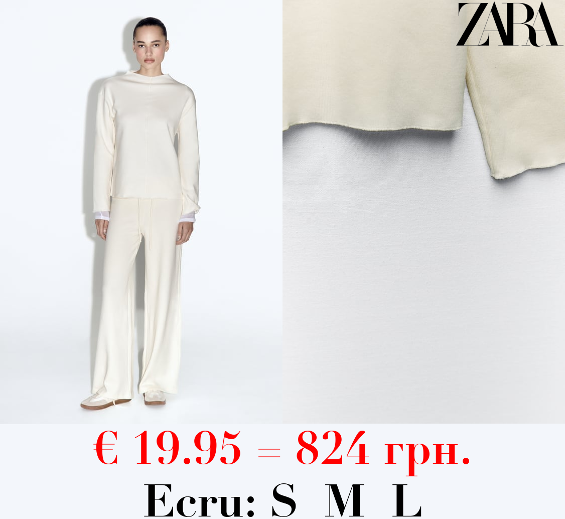 SOFT SWEATER WITH FRONT SEAM