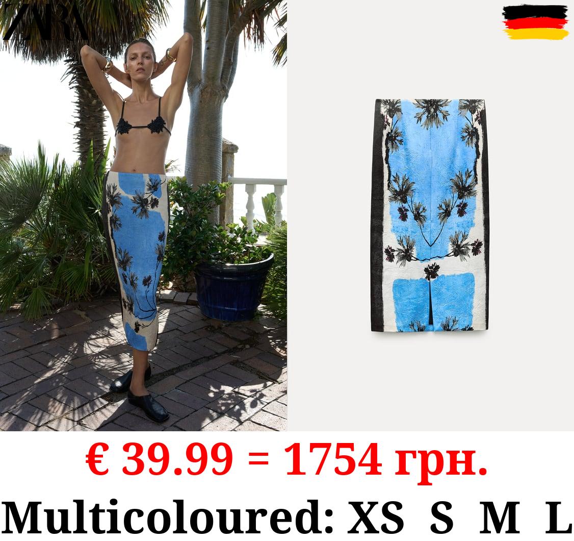 ZW COLLECTION PRINT PENCIL SKIRT