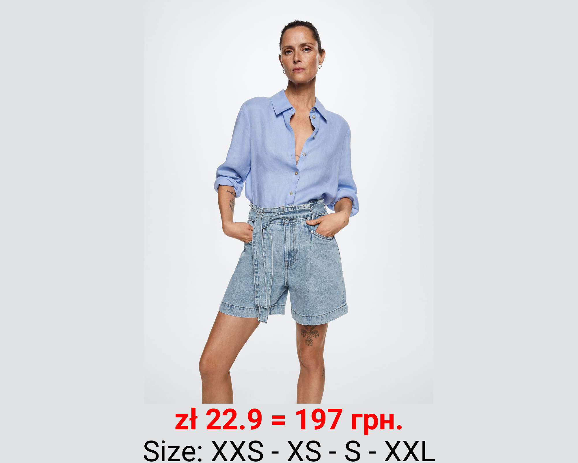 Short vaquero paperbag 