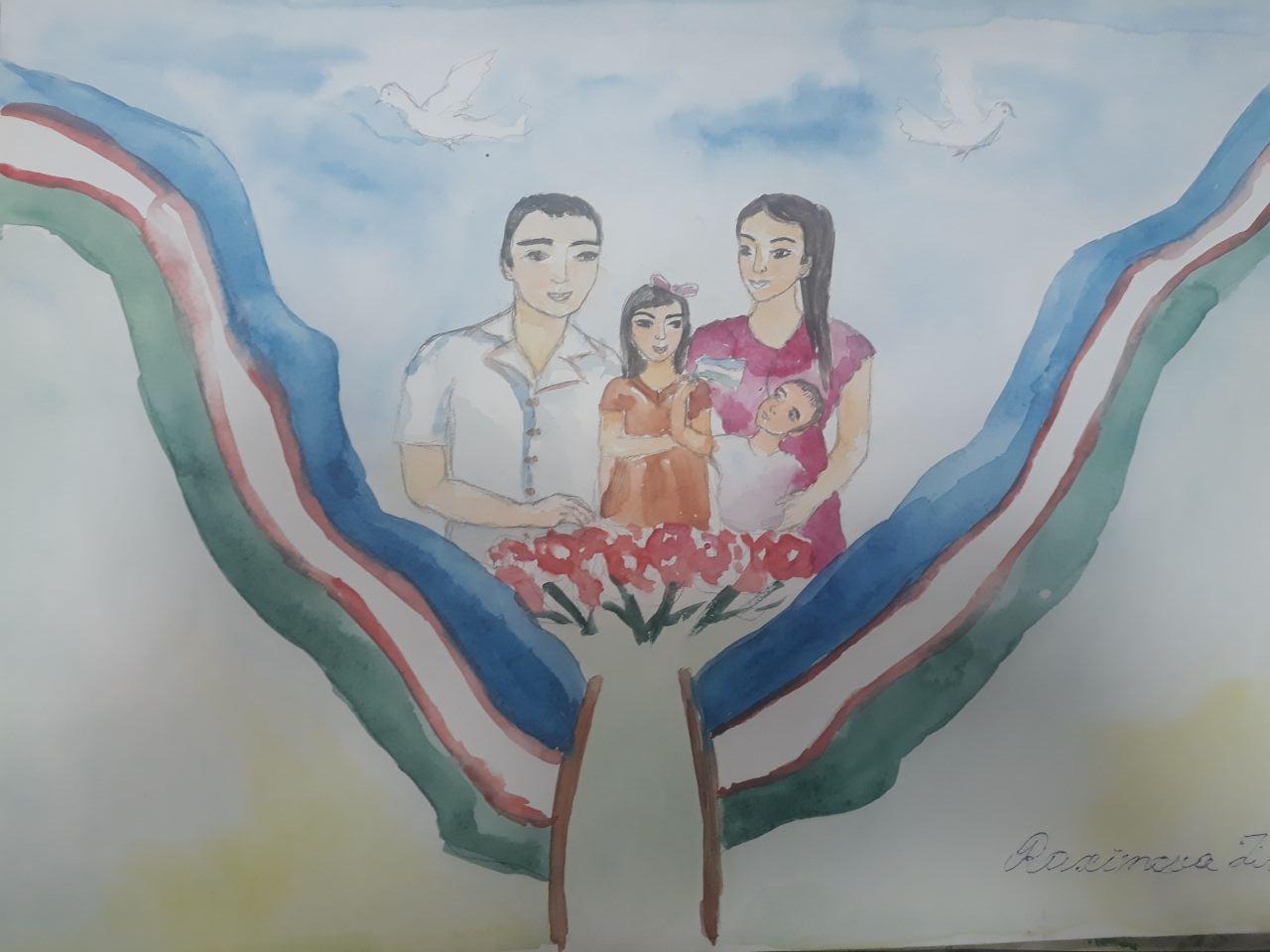 День Конституции Узбекистана рисунки