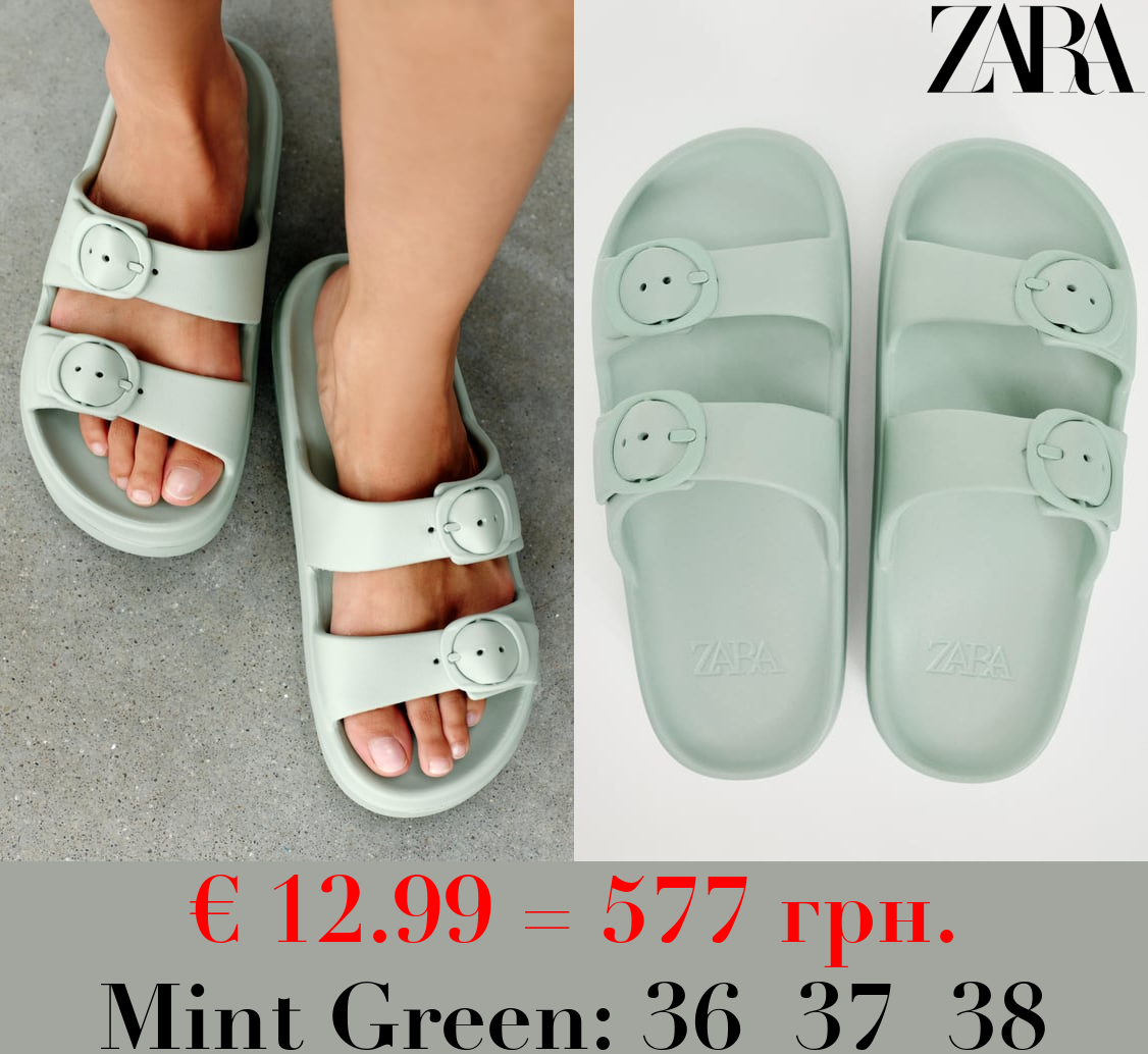RUBBERISED SPORTY STRAPPY SANDALS