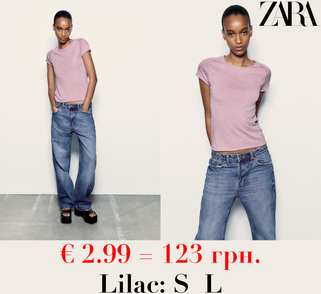 VINTAGE-EFFECT T-SHIRT WITH SEAMS