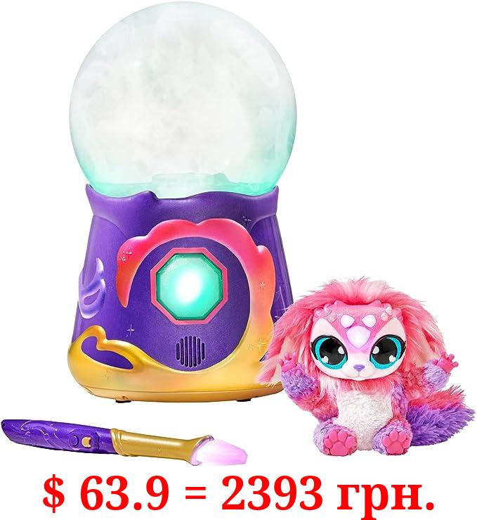Magic Mixies Magical Misting Crystal Ball with Interactive 8 inch Pink Plush Toy and 80+ Sounds and Reactions
