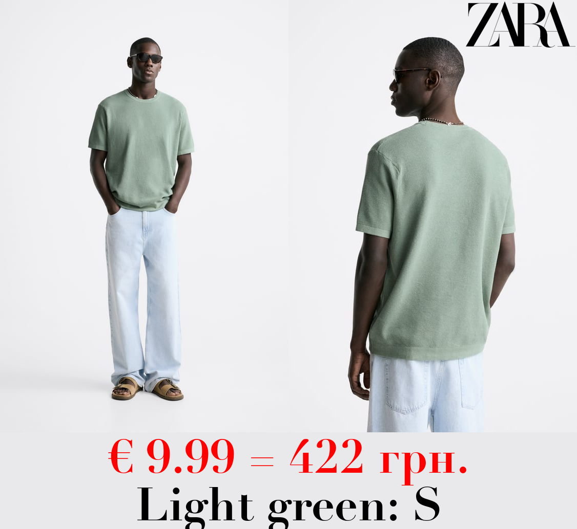 TEXTURED KNIT T-SHIRT