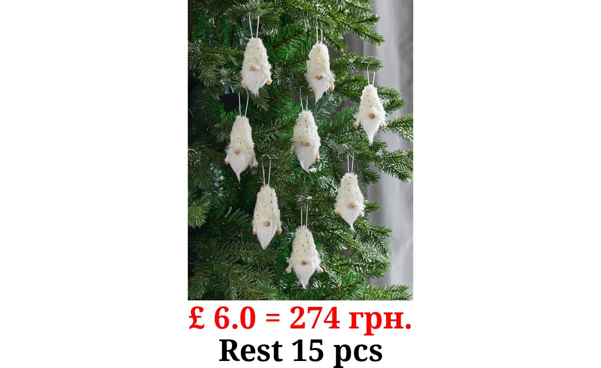 White Christmas Gonks - Set of 8