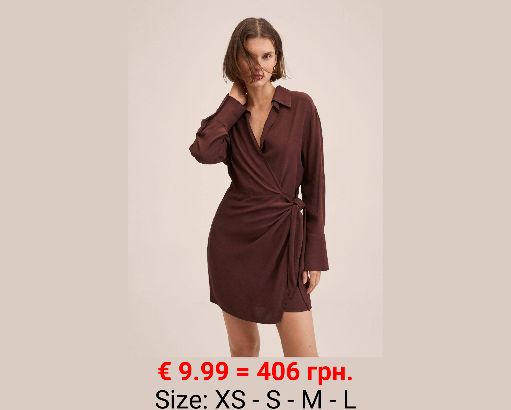 Vestido cruzado lazo