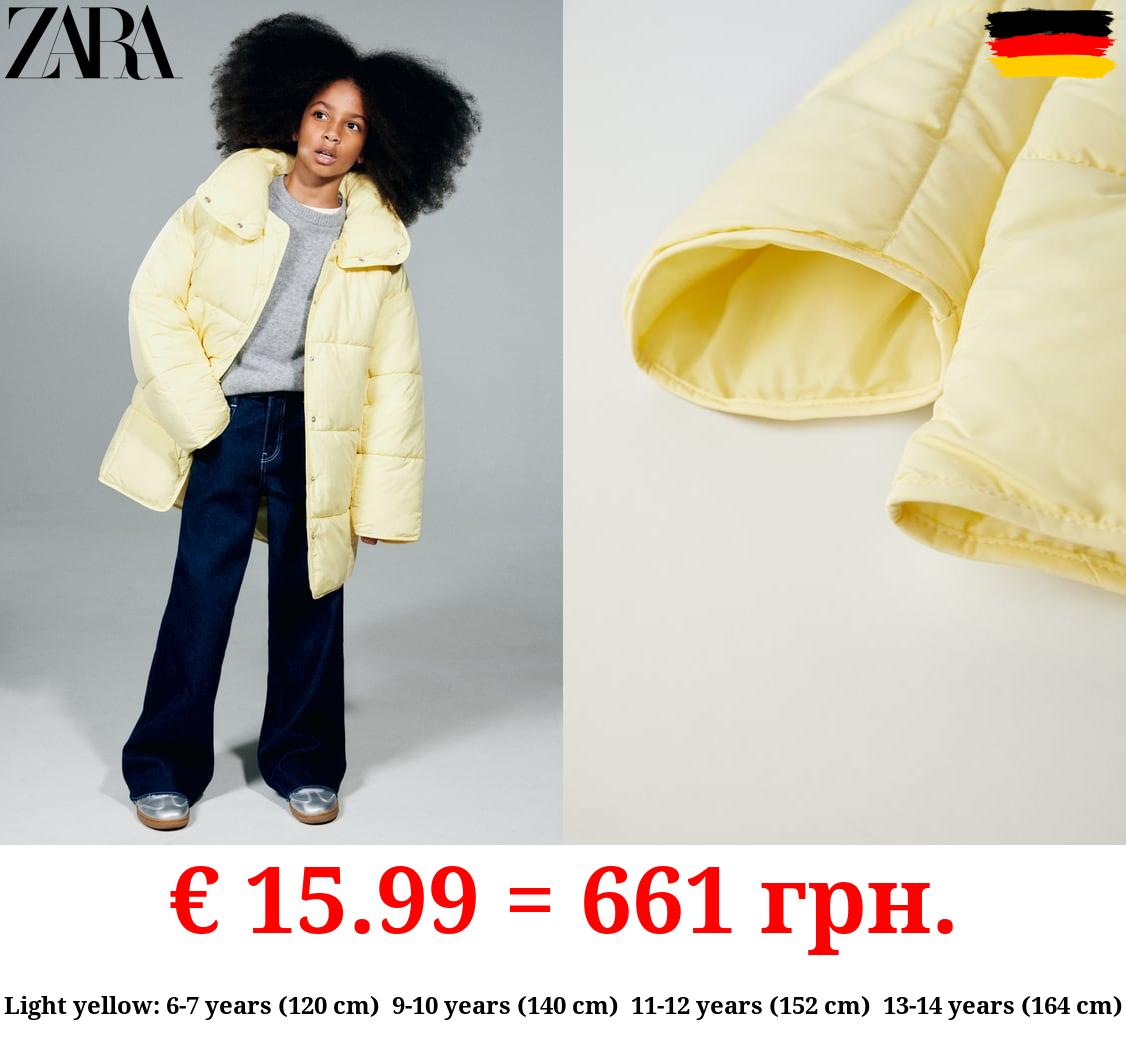 QUILTED JACKET WITH DETACHABLE COLLAR