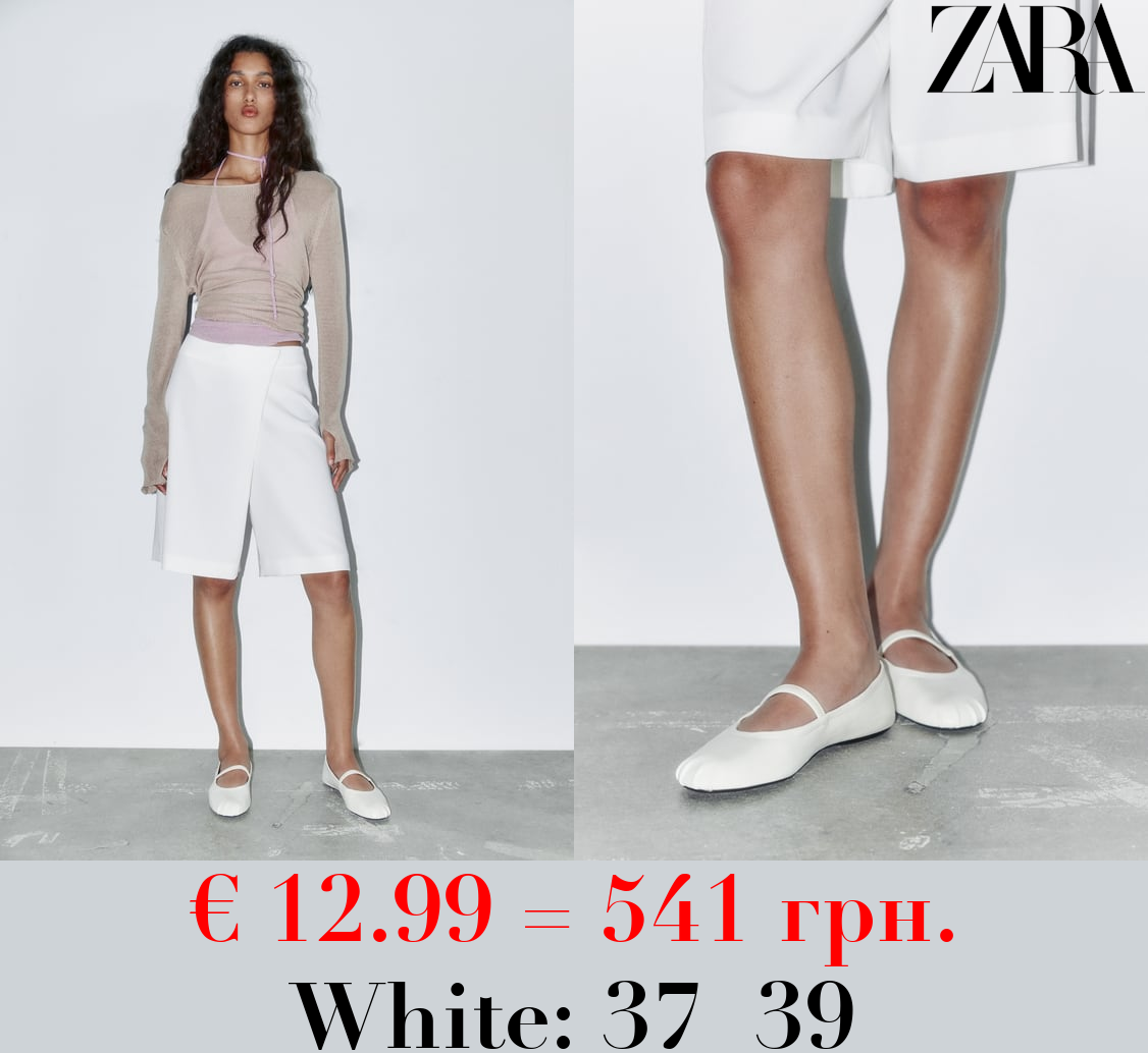 GATHERED BALLET FLATS