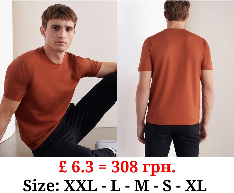 Studio Edit Rust Supima Cotton T-Shirt