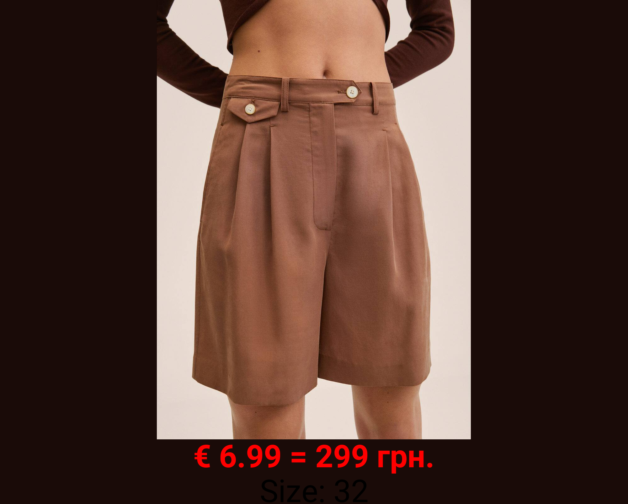 Bermudas lyocell botones