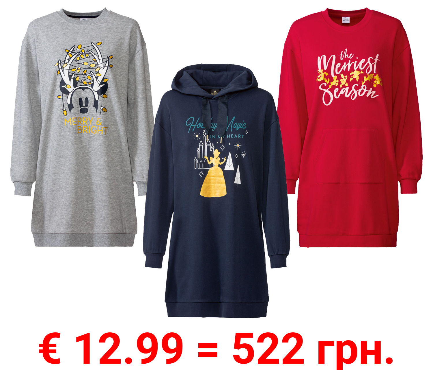 Damen Sweatkleid mit Print, leger geschnitten