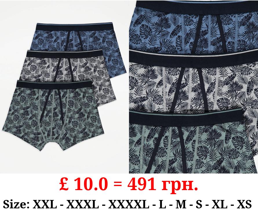 Palm Leaf A-Front Trunks 3 Pack