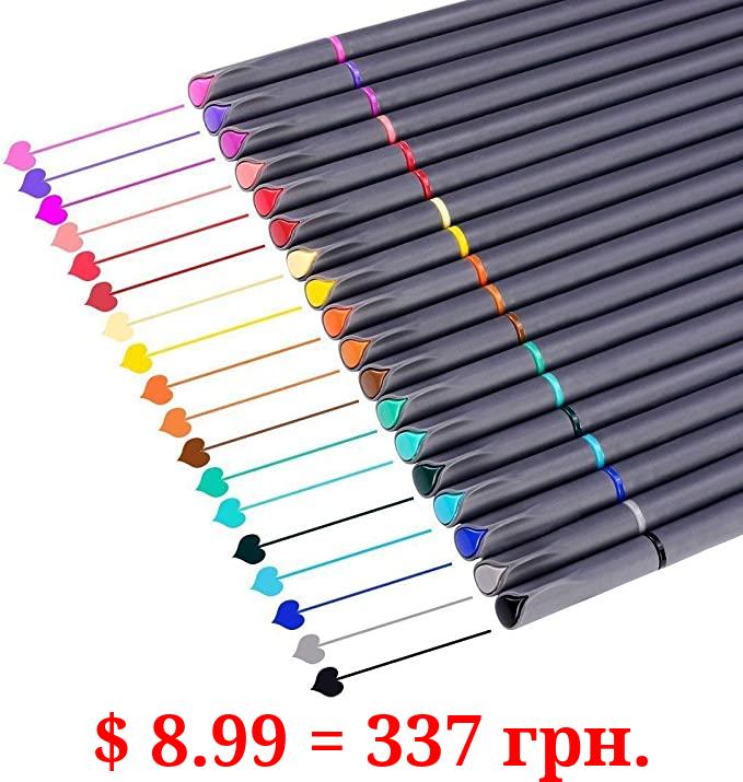 iBayam Journal Planner Pens Colored Pens Fine Point Markers Fine Tip Drawing Pens Porous Fineliner Pen for Journaling Writing Note Taking Calendar Coloring Art Office Back to School Supplies, 18 Color