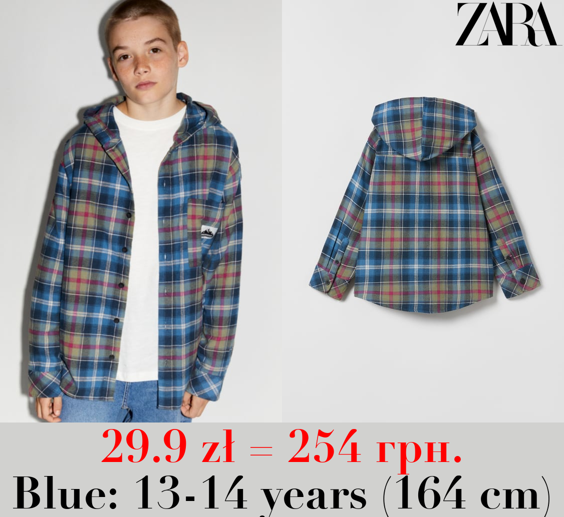 CHECK SHIRT WITH HOOD