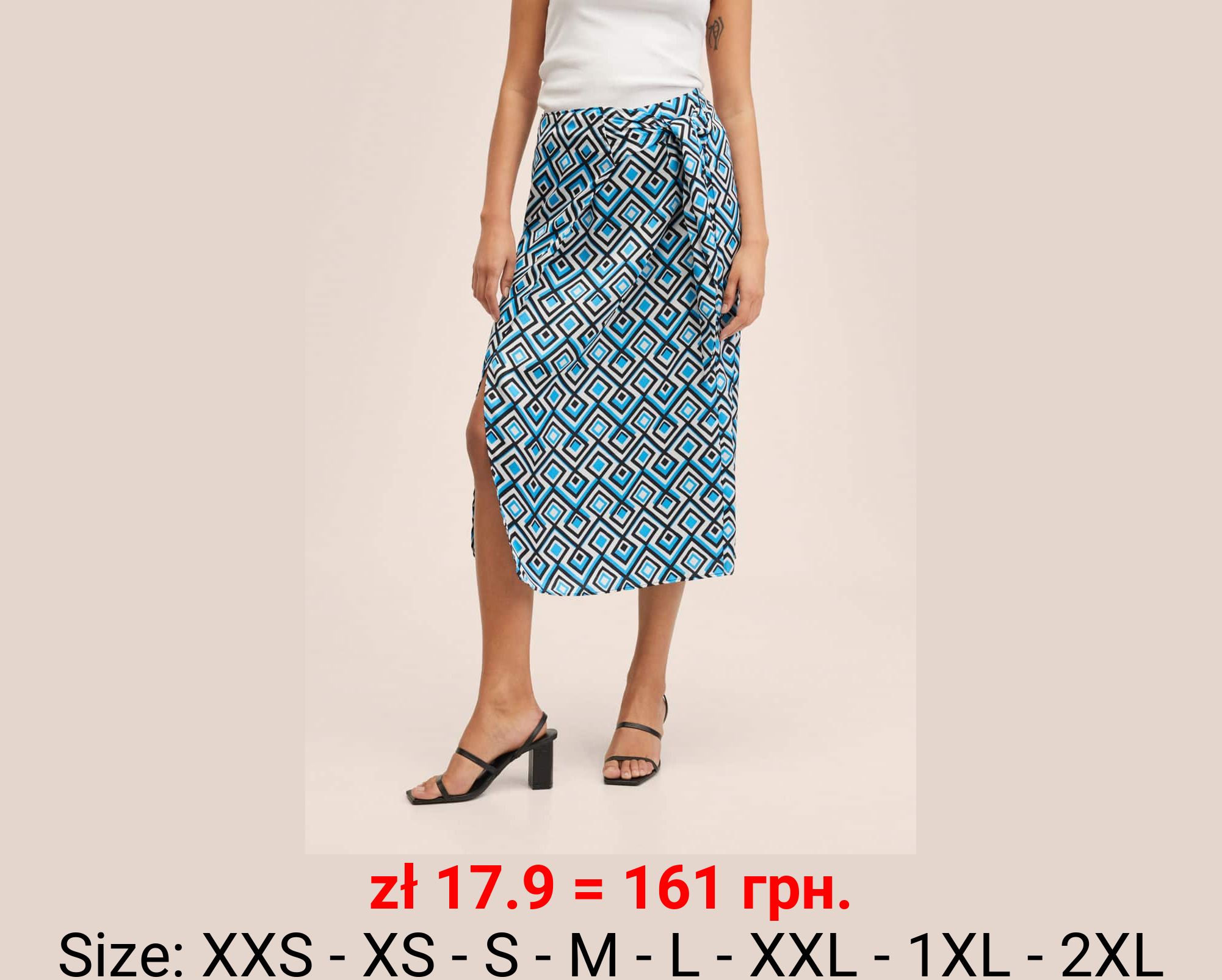 Falda cruzada estampada