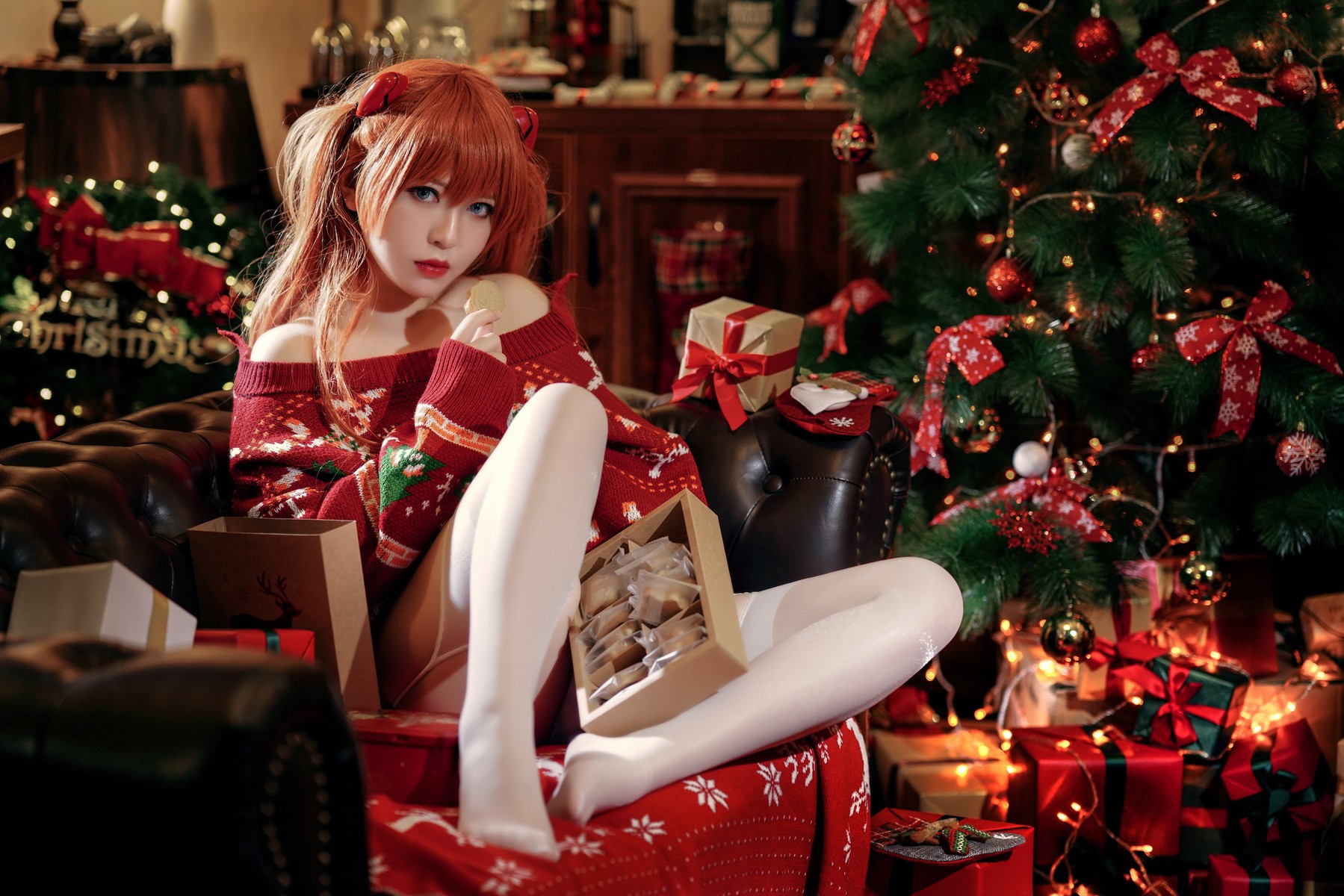 Cosplay 半半子 式波・ASUKA Christmas 7
