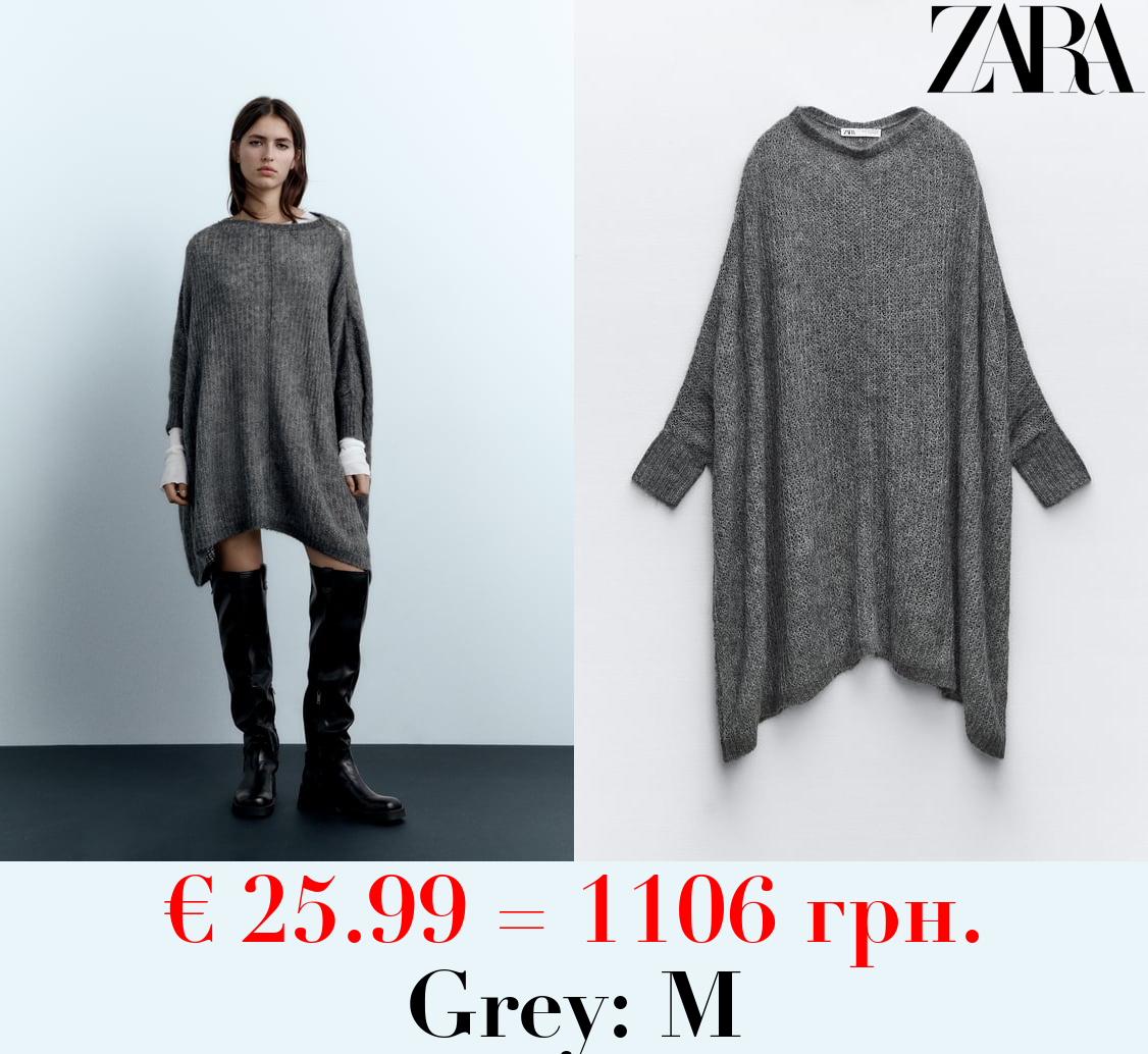 OPEN-KNIT CAPE SWEATER