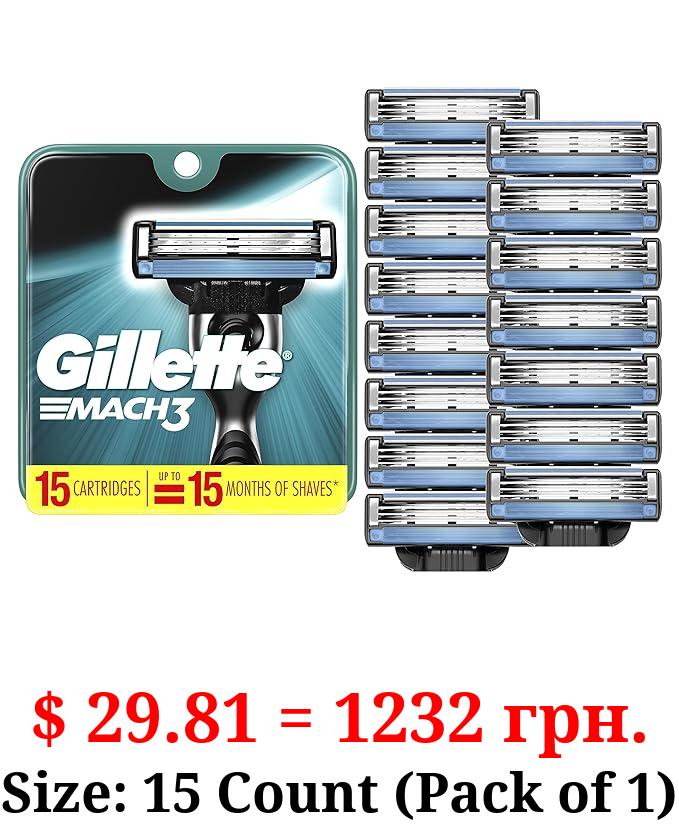 Mach3 Razor Refills for Men, 15 Razor Blade Refills