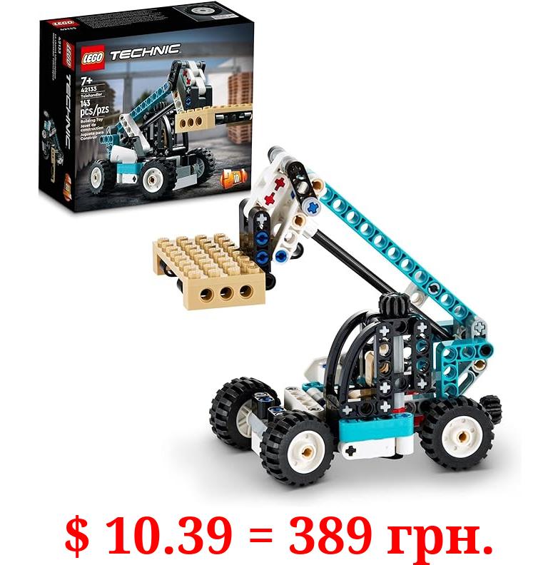 LEGO Technic 2 in 1 Telehandler 42133 Forklift to Tow Truck Toy Models, Construction Truck Building Set, Toys for Kids, Boys and Girls Aged 7 Plus