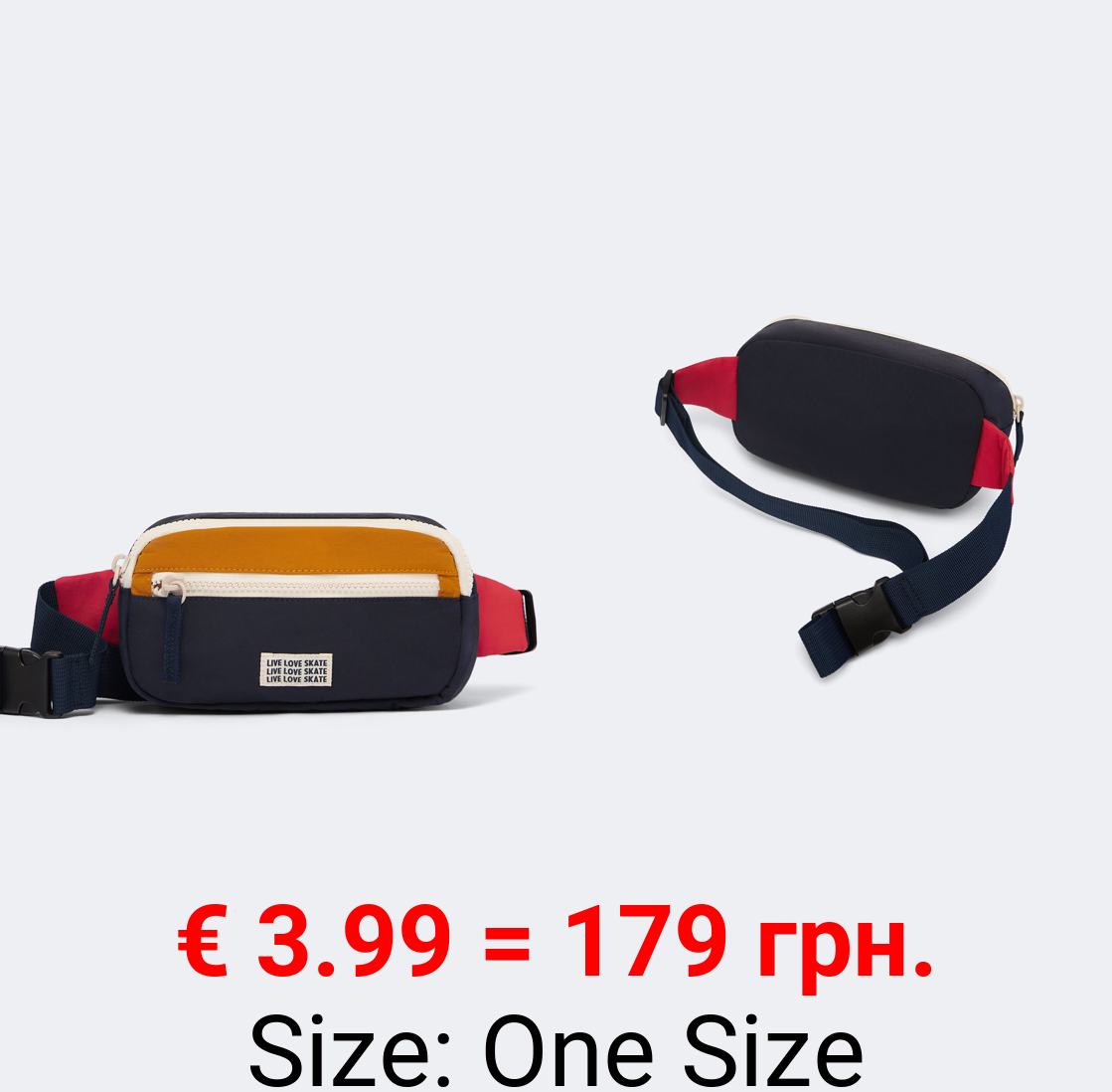 Multicoloured belt bag