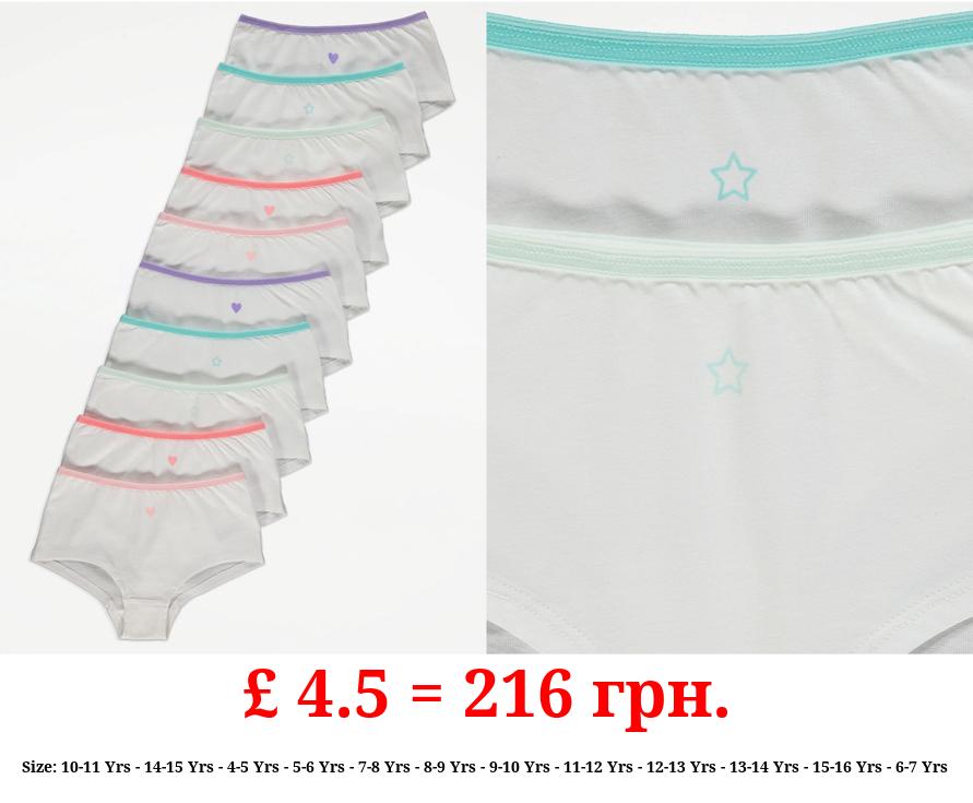 Assorted Rainbow Shape Print Shorts 10 Pack