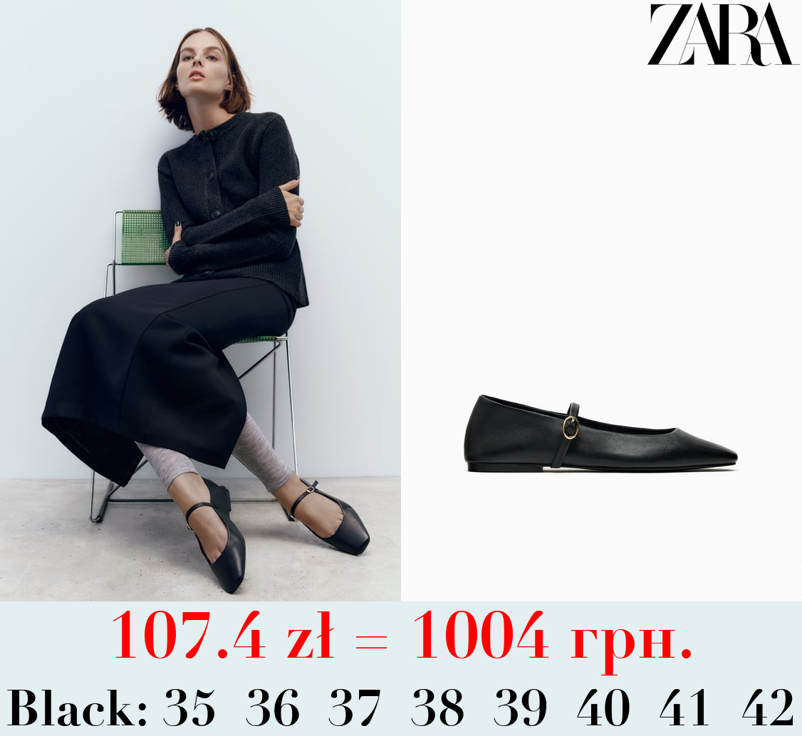 LEATHER BALLET FLATS