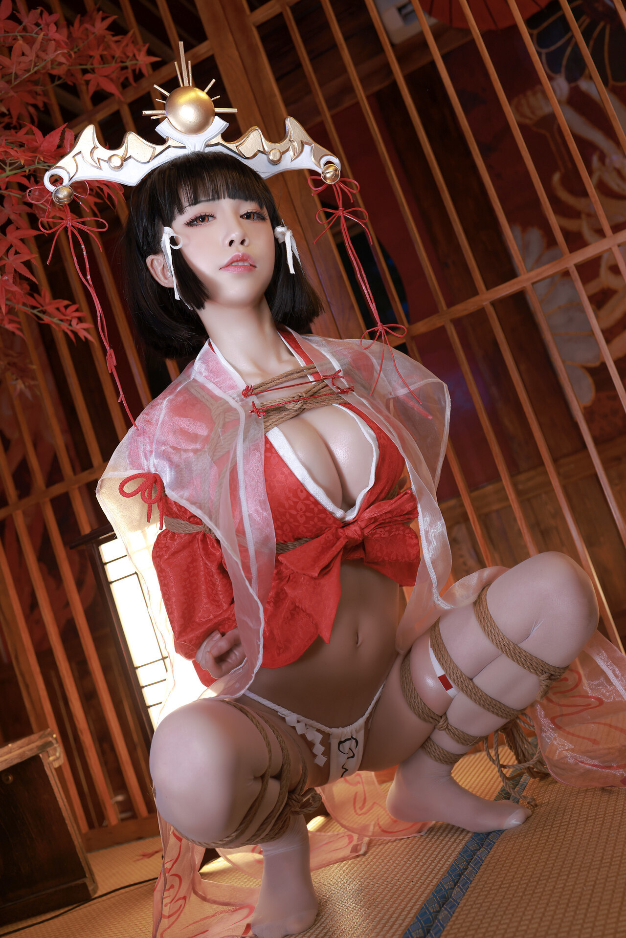 [水淼Aqua] 黑兽辉夜巫女 (黒獣 [クロイヌ] ～気高き聖女は白濁に染まる～) 37