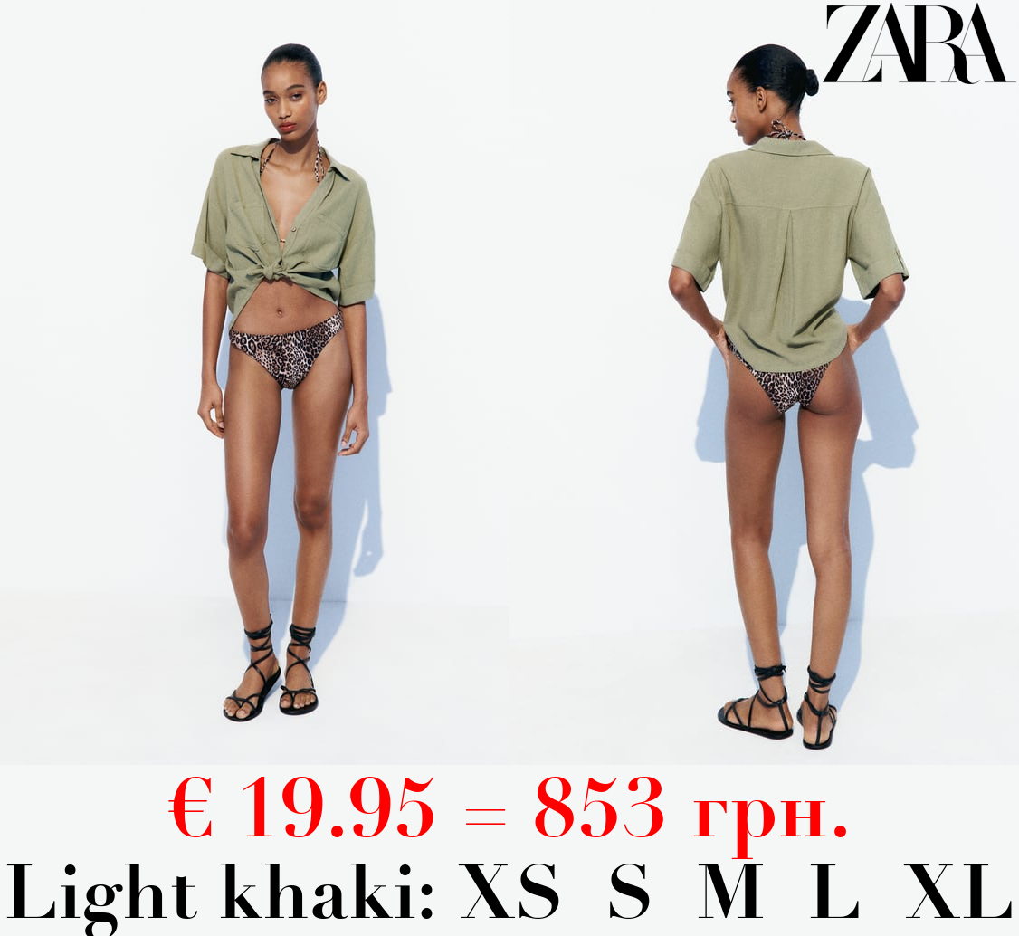 LINEN BLEND SHORT SLEEVE SHIRT