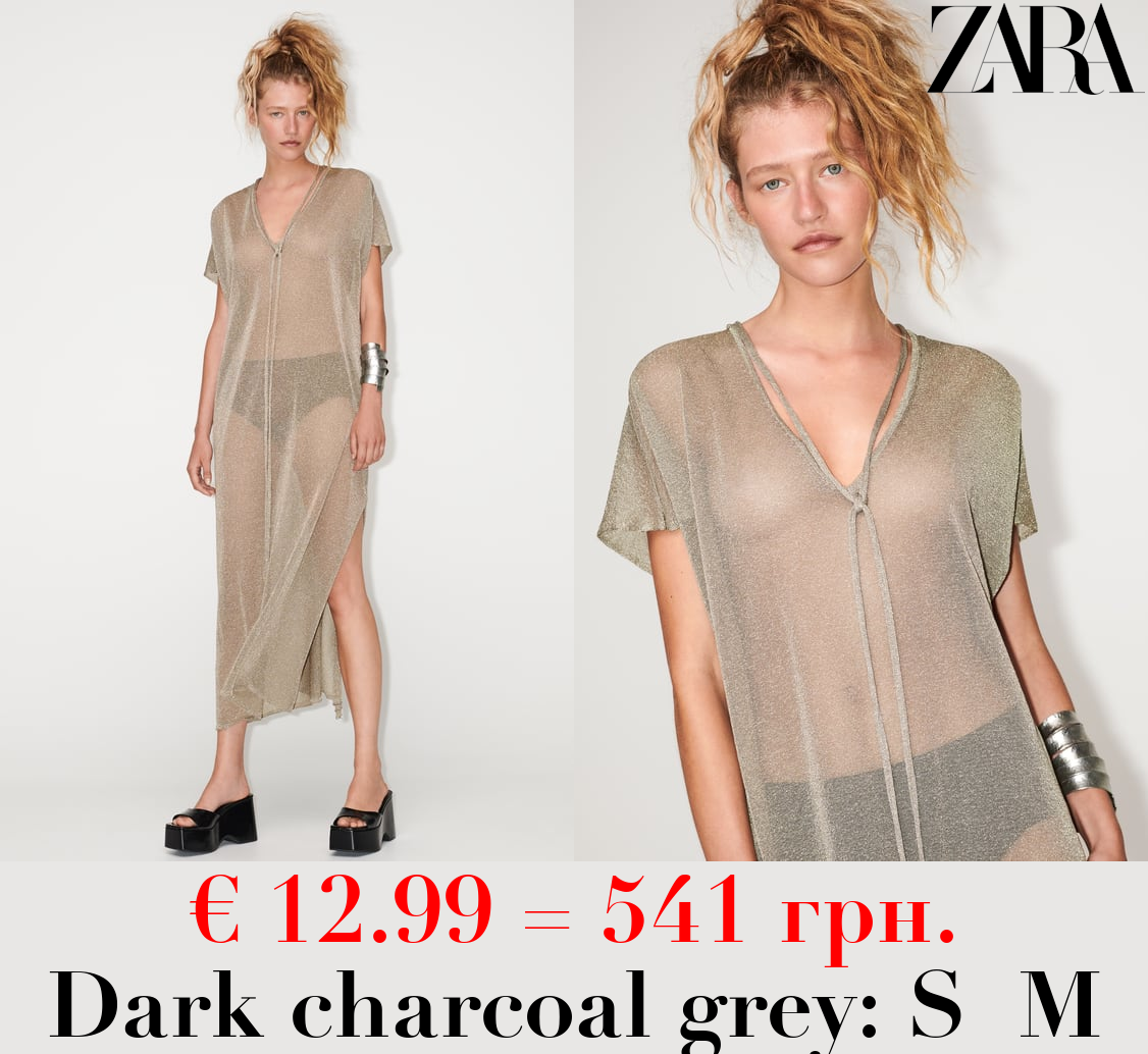 METALLIC THREAD KNIT DRESS