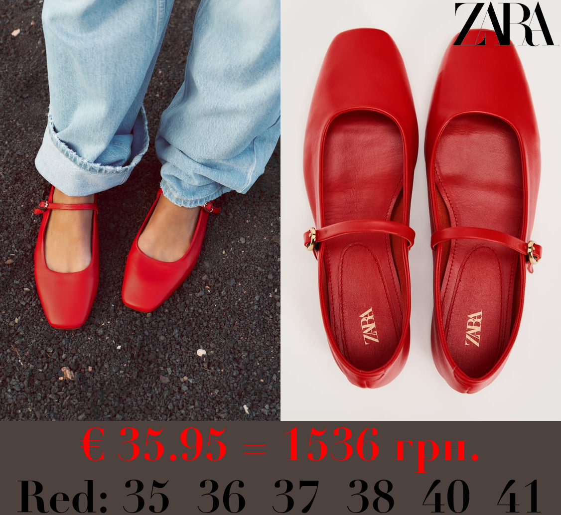 LEATHER BALLET FLATS