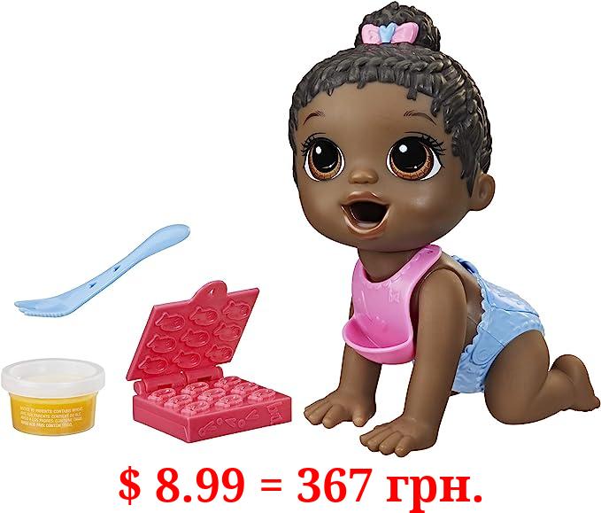 Baby Alive Lil Snacks Doll, Eats and Poops, Snack-Themed 8-Inch Baby Doll, Snack Box Mold, Toy for Kids Ages 3 and Up, Black Hair