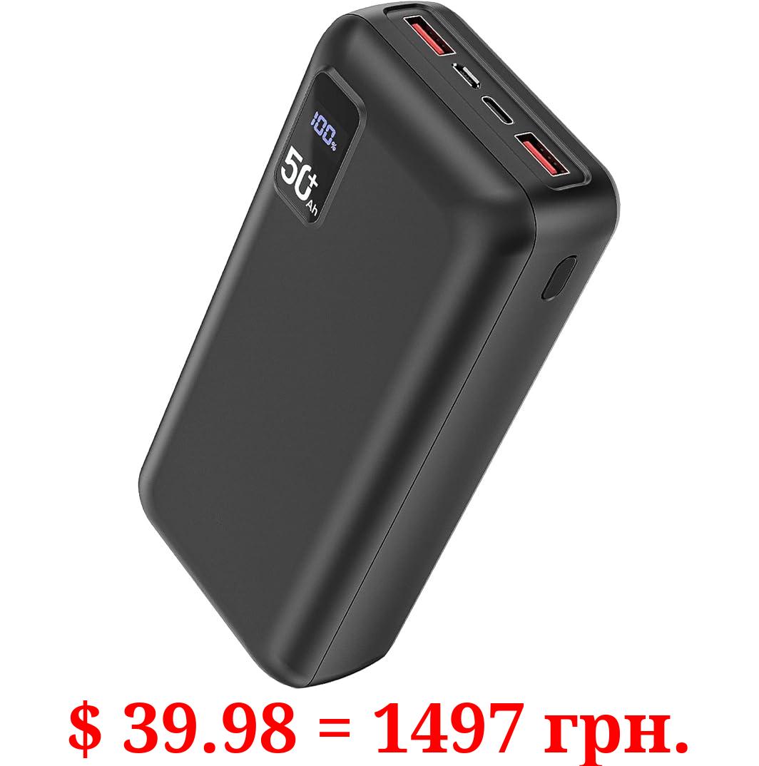 POIYTL Power Bank 50000mAh 22.5W Fast Charging Portable Charger USB-C Quick Charge with 3 Outputs & 2 Inputs LED Display Huge Capacity External Battery Pack for Most Electronic Devices on The Market
