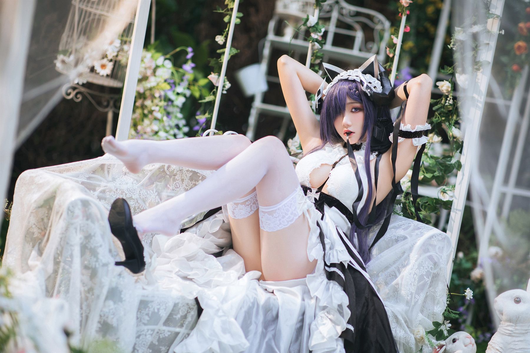 Cosplay 瓜希酱 碧蓝航线 奥古斯特女仆 12