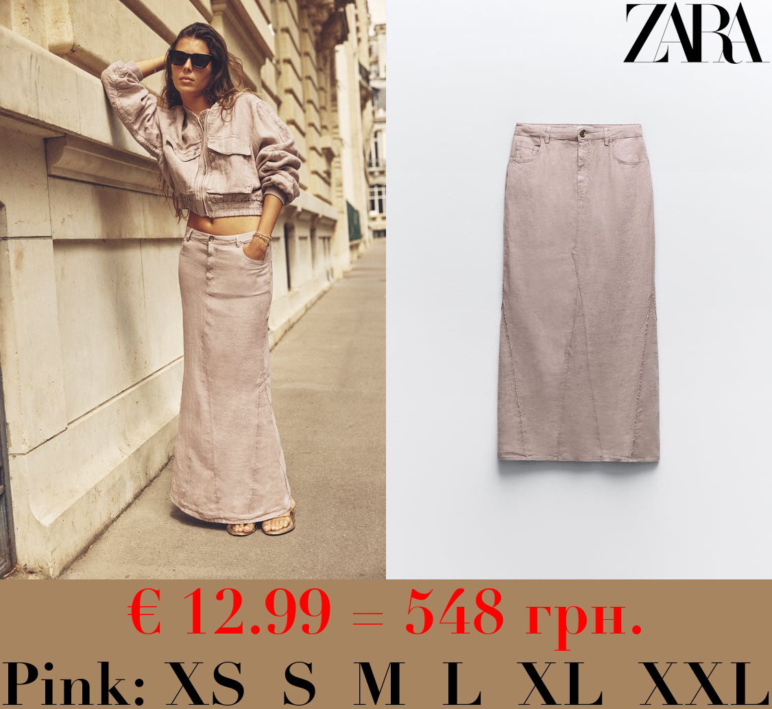 LONG LINEN SKIRT