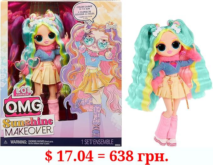 L.O.L. Surprise! OMG Sunshine Color Change Bubblegum DJ Fashion Doll with Color Changing Hair and Fashions and Multiple Surprises – Great Gift for Kids Ages 4+
