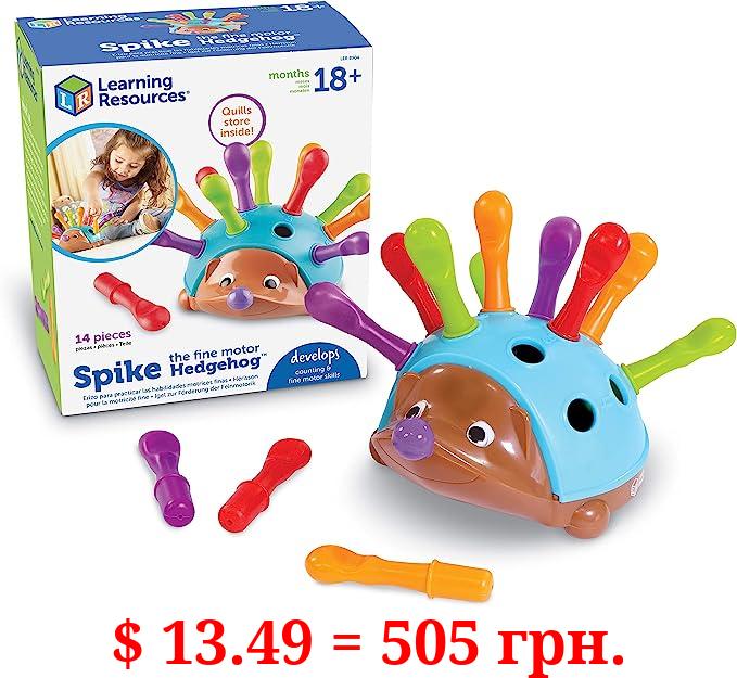 Learning Resources Spike The Fine Motor Hedgehog - 14 Pieces, Ages 18+ months Toddler Learning Toys, Fine Motor and Sensory Toys, Educational Toys for Toddlers, Montessori Toys