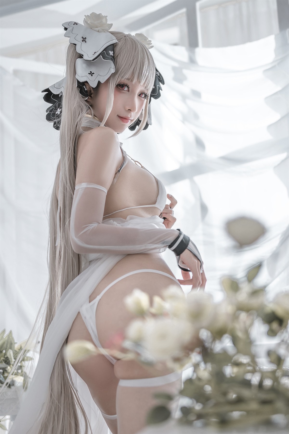 蠢沫沫 Cosplay 可畏婚纱 42