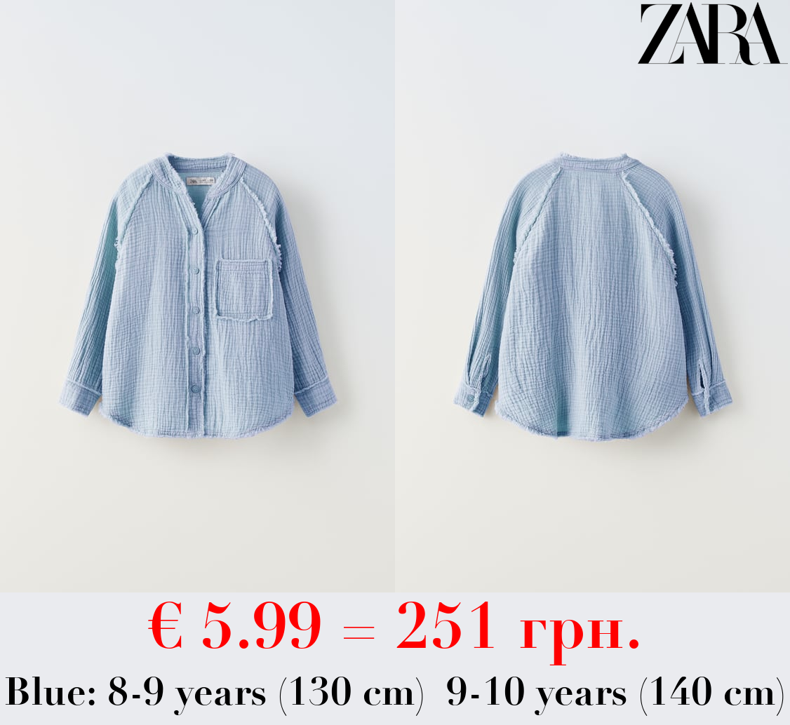 ACID WASH TEXTURED SHIRT