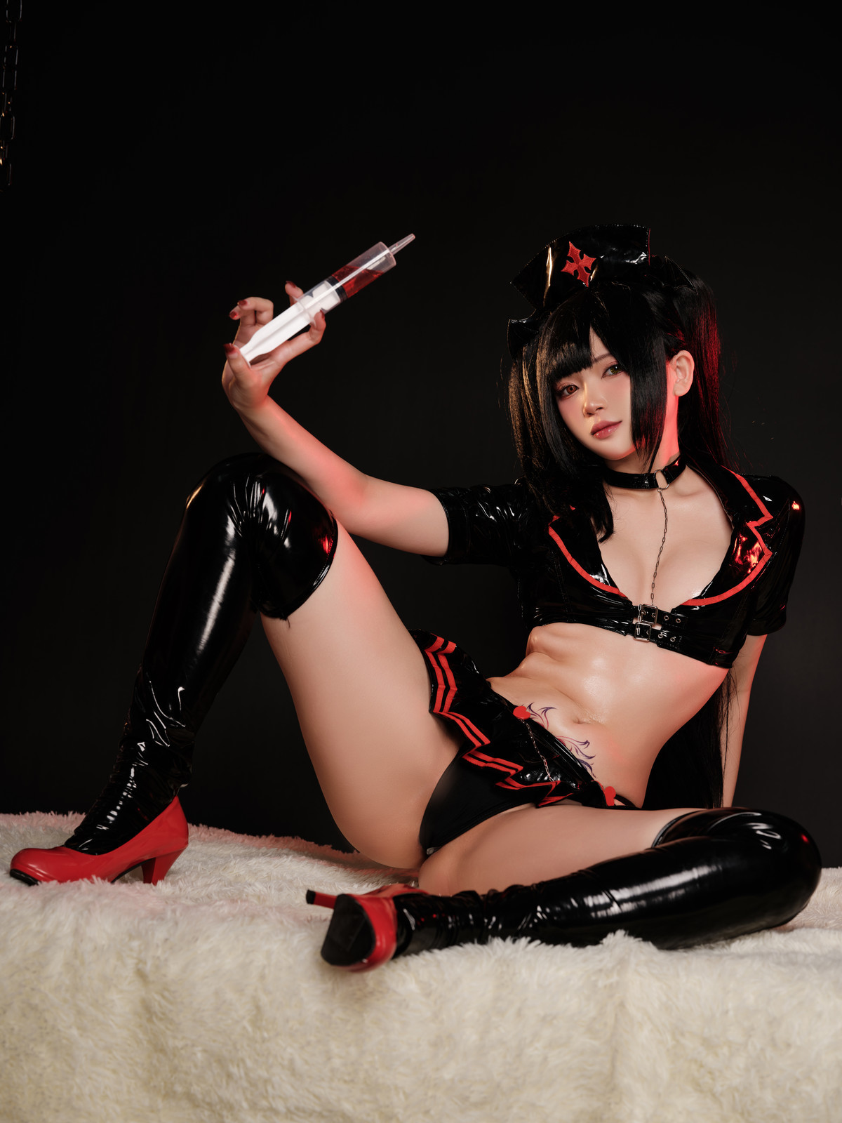 Cosplay ZinieQ Kurumi Dark Nurse Cosplay 13