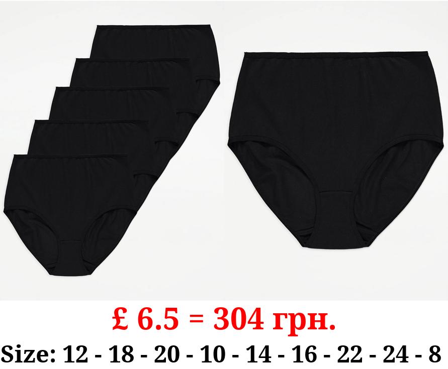 Black Full Briefs 5 Pack