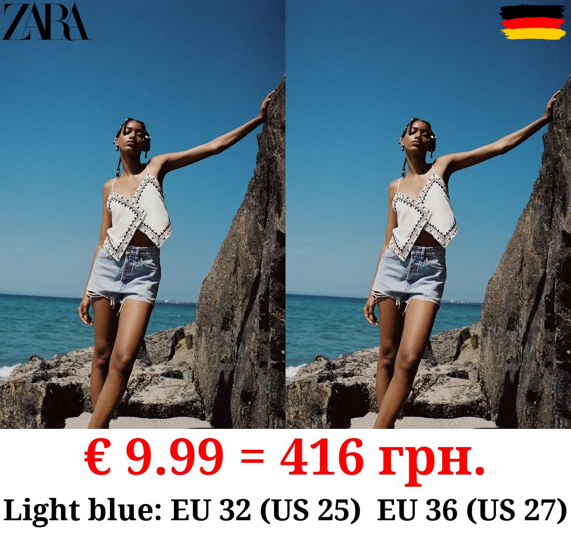 HIGH-WAIST TRF DENIM SHORTS