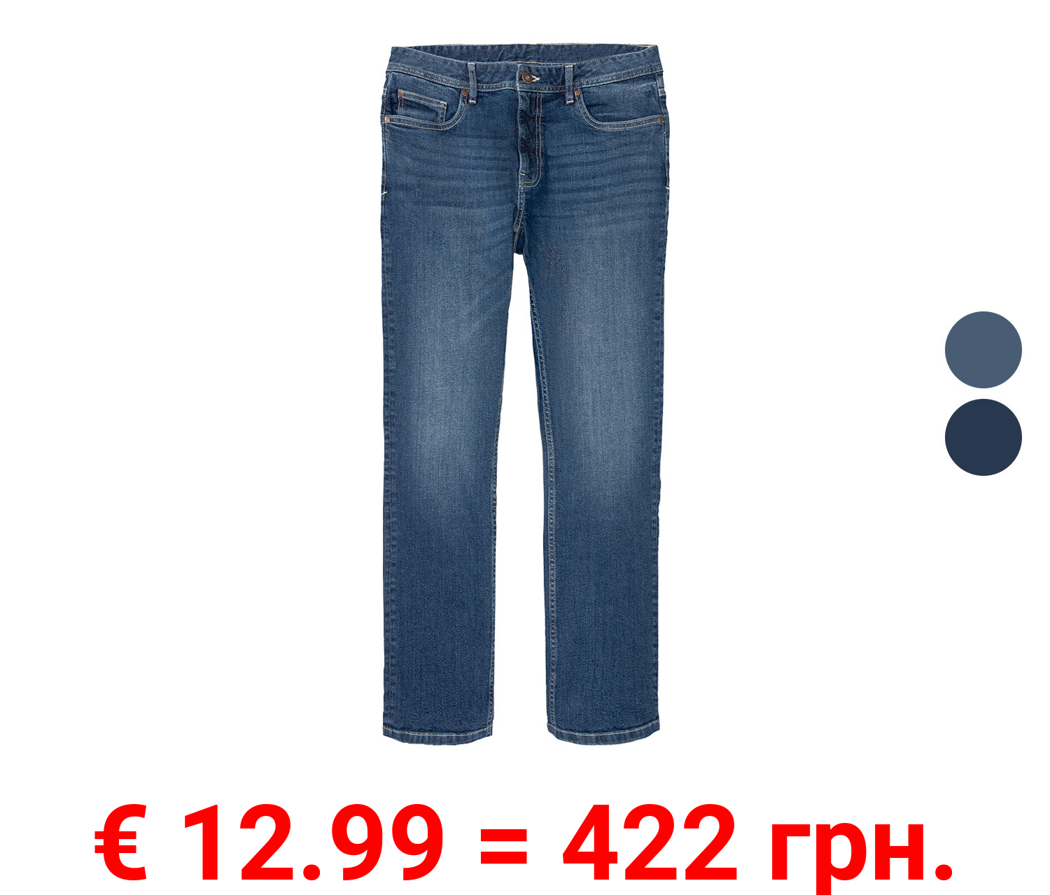 LIVERGY® Herren Jeans, Straight Fit, mit hohem Baumwollanteil