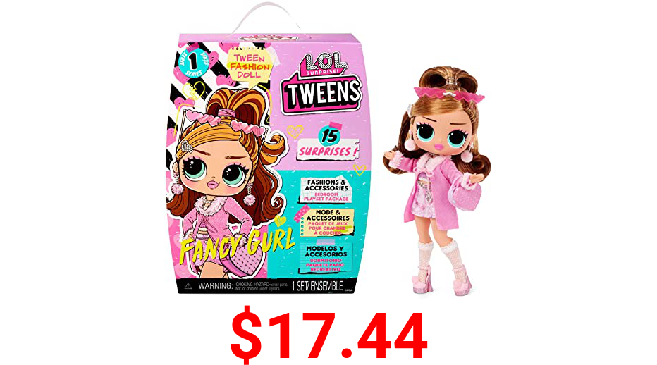 LOL Surprise Tweens Fashion Doll Fancy Gurl with 15 Surprises Including Pink Outfit and Accessories for Fashion Toy Girls Ages 3 and up 6 inches