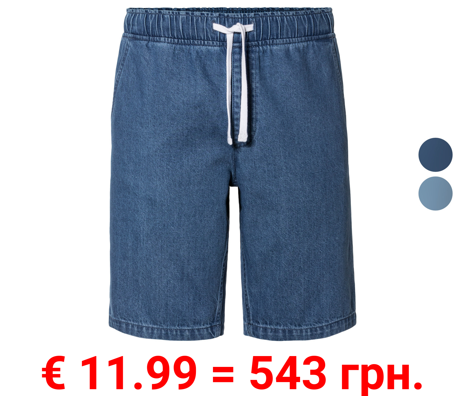 LIVERGY® Herren Jeansshorts, normale Leibhöhe