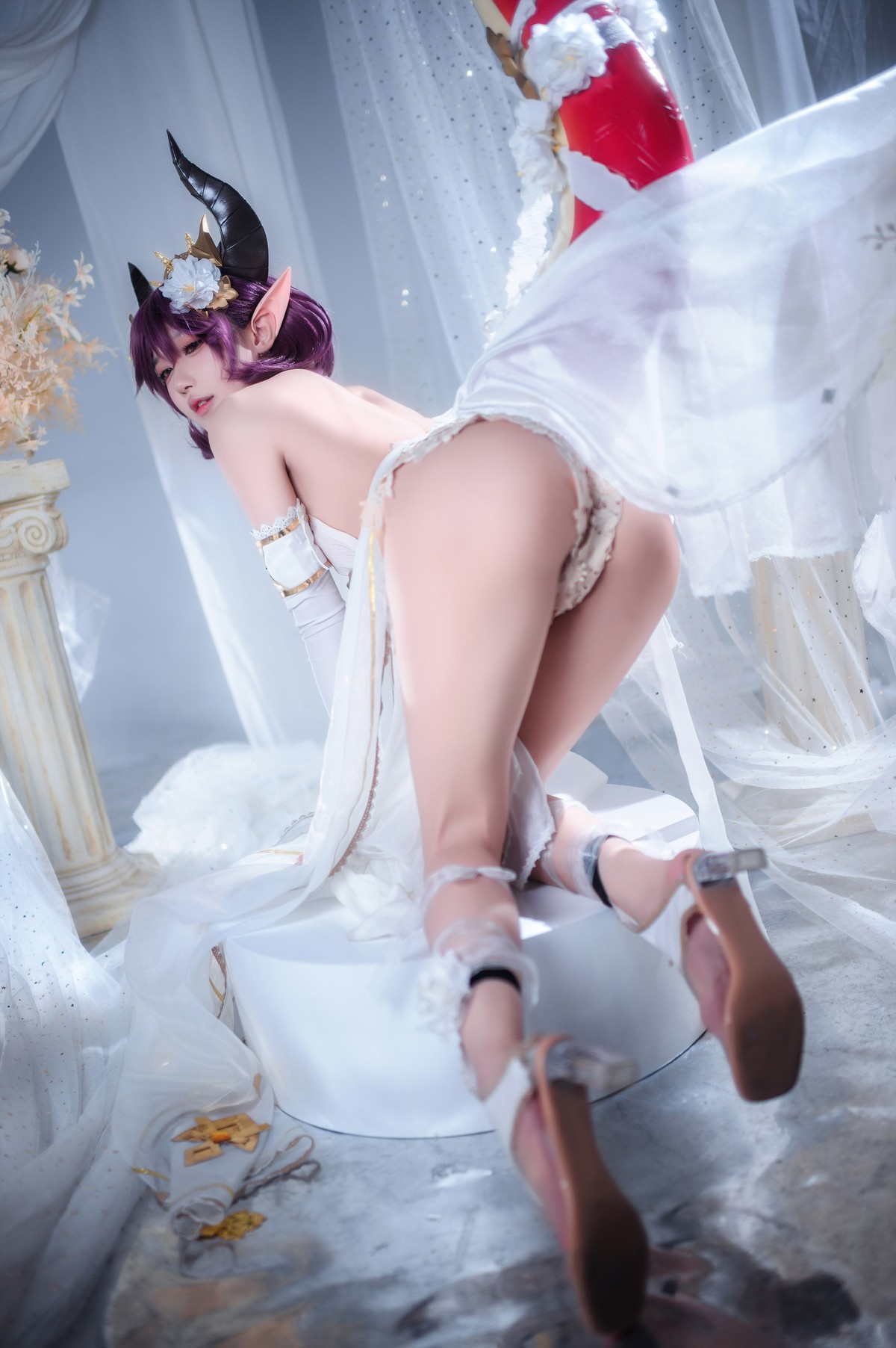 阿包也是兔娘 Cosplay 碧蓝幻想古蕾娅 龙娘 19